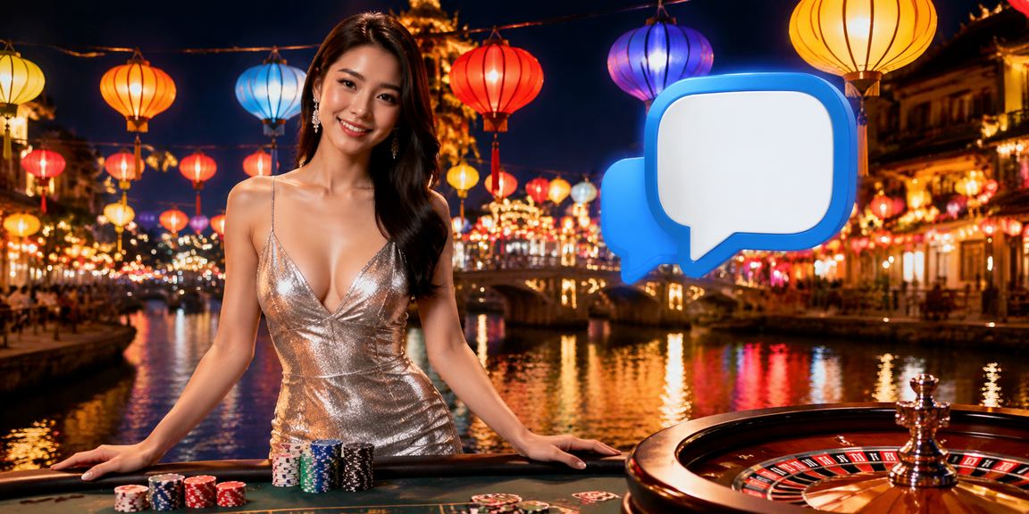 Sảnh trò chơi thẻ bài vào buổi đêm tại Huế